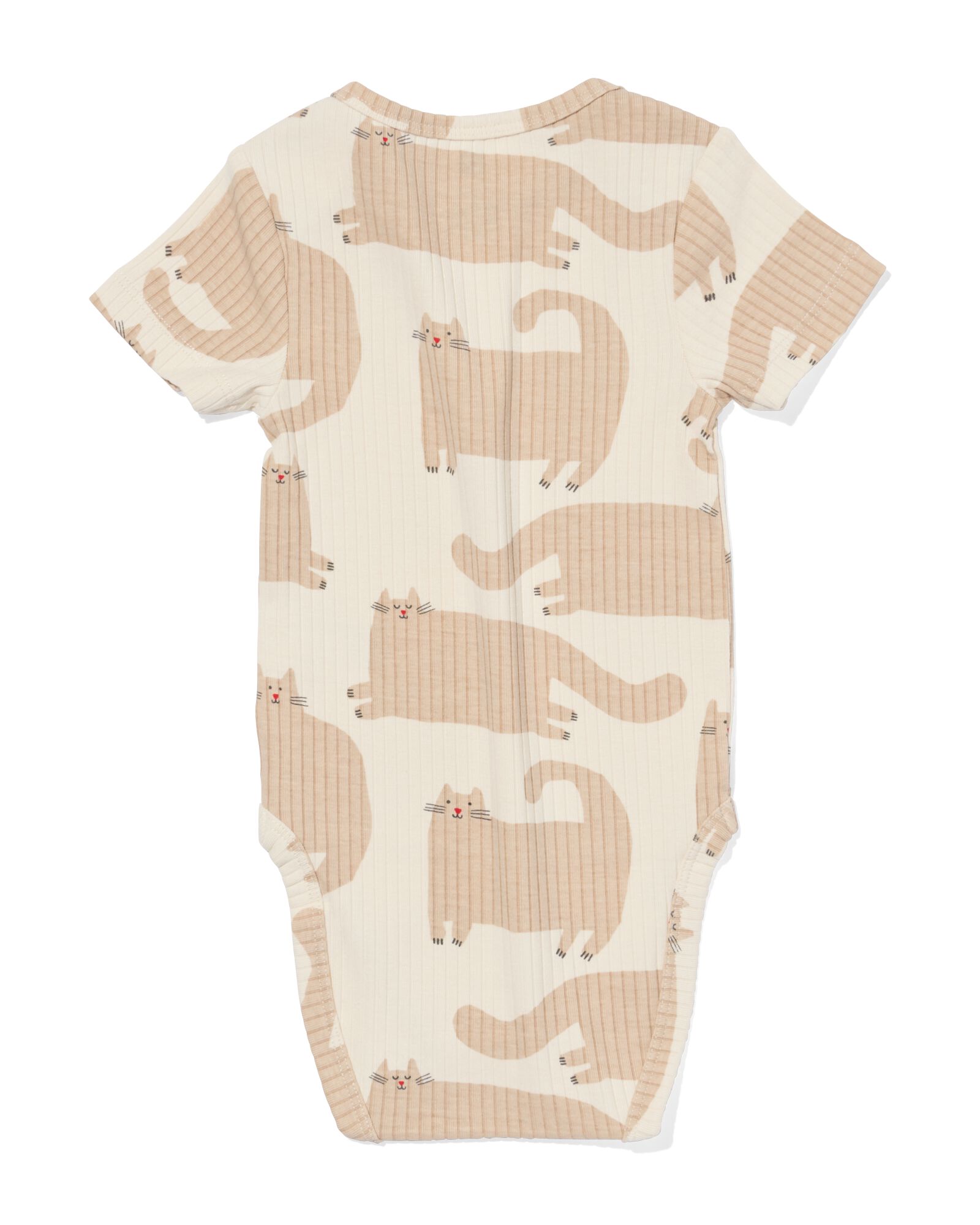 meegroei body rib bamboe met stretch dieren beige beige - 33307440BEIGE - HEMA