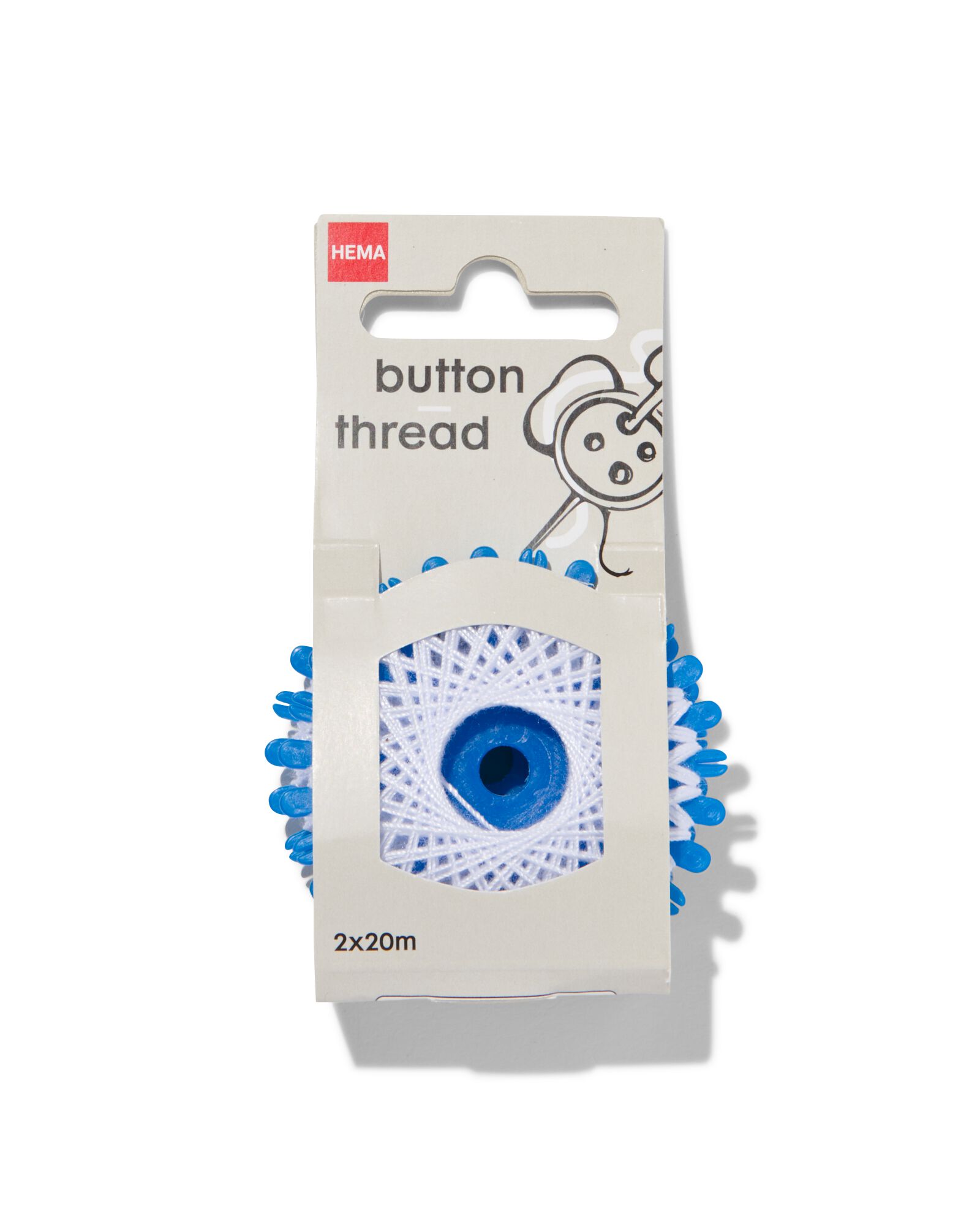 2er-Pack Zwirn, 20 m, wei&szlig; - 1462056 - HEMA