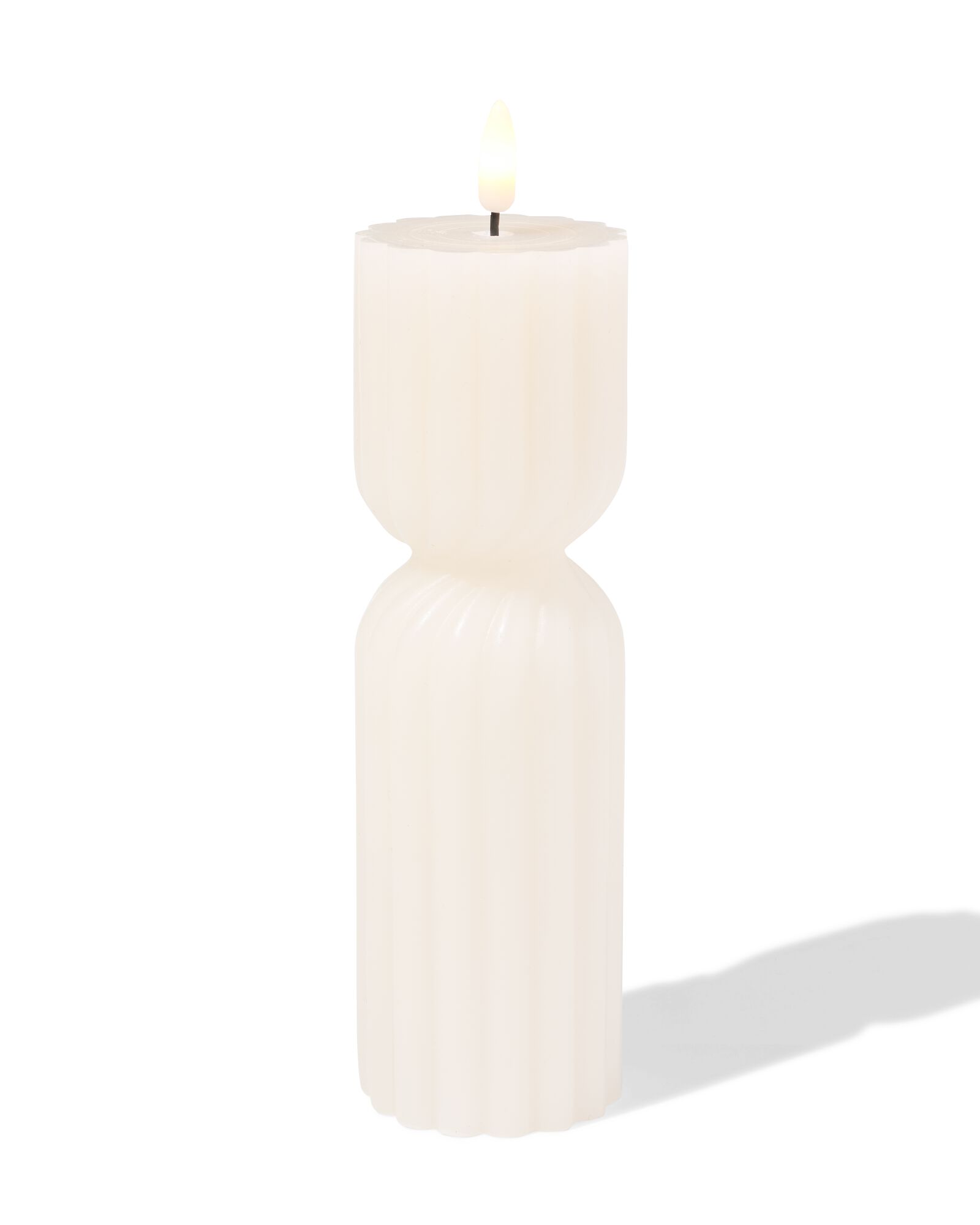 bougie forme led ⌀6,2x23cm diabolo ivoire - 13550135 - HEMA