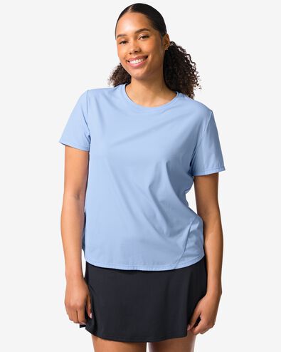 damessportshirt  lichtblauw lichtblauw - 36000465LIGHTBLUE - HEMA
