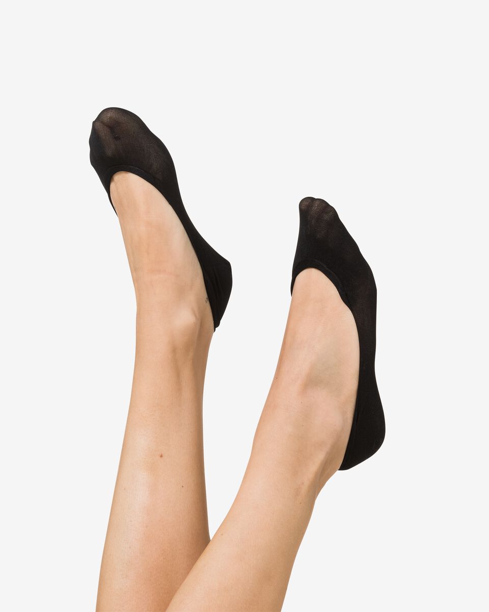 5 paires de socquettes basses femme sans couture noir noir - 1000024221 - HEMA