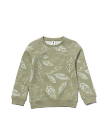 sweat-shirt enfant feuilles vert vert - 1000029826 - HEMA