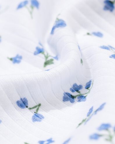 hipster femme coton everyday ceinture fleurs bleu bleu - 21900470BLUE - HEMA