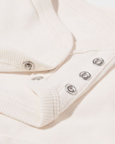 body crois&eacute; &eacute;volutif nouveau-n&eacute; c&ocirc;tel&eacute; blanc cass&eacute; blanc cass&eacute; - 33450520OFFWHITE - HEMA
