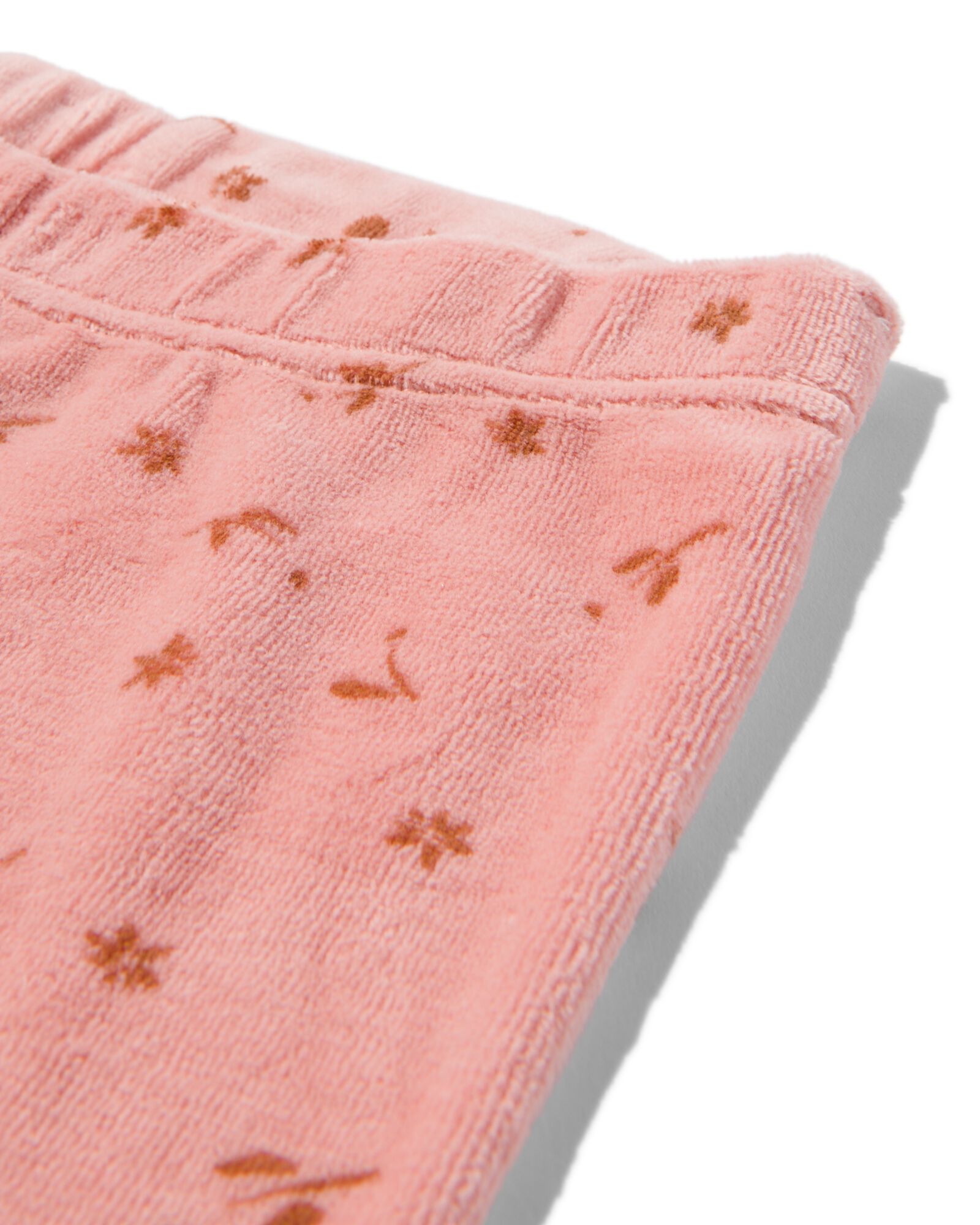 pyjama bébé velours fleurs vieux rose 74/80 - 33397721 - HEMA