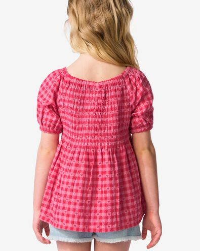 kinderblouse hartjes ruiten roze roze - 30866025PINK - HEMA