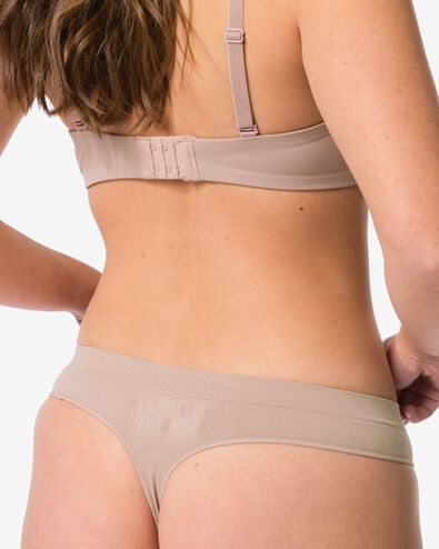 Damenstring, nahtlos, aus Mikrofaser beige - 19607620BEIGE - HEMA