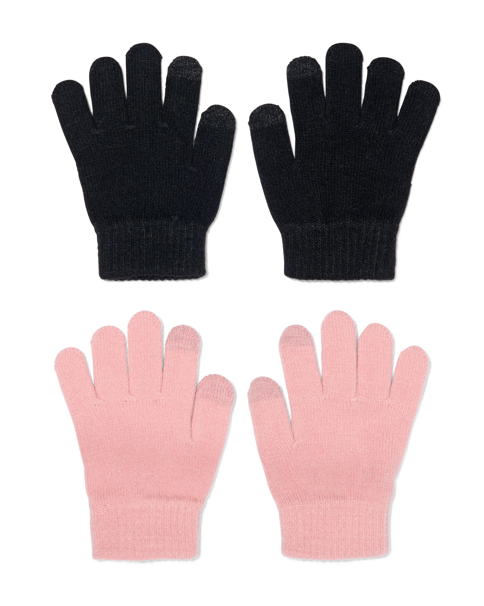 2 paires de gants enfant en maille pour écran tactile - HEMA