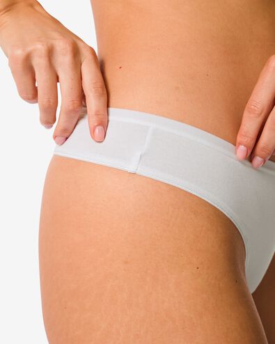 2er-Pack Damen-Strings, Baumwolle/Elasthan wei&szlig; wei&szlig; - 1000030294 - HEMA