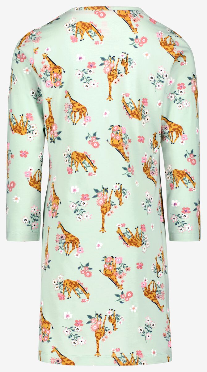 kindernachthemd giraf mintgroen - 1000028390 - HEMA