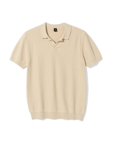 Herren-Poloshirt Kris texturiert beige beige - 2189130BEIGE - HEMA