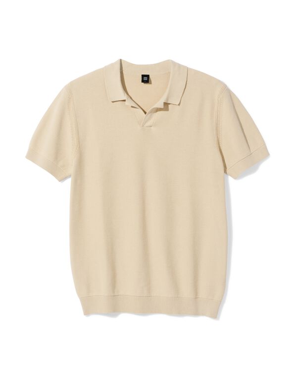 Herren-Poloshirt Kris texturiert beige beige - 2189130BEIGE - HEMA