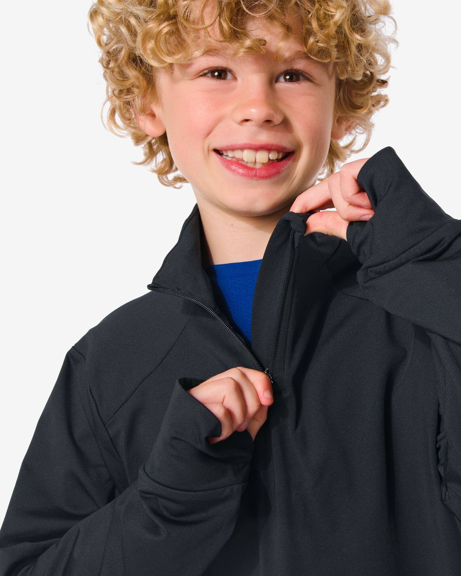 Kinder-Fleece-Sportshirt schwarz schwarz - 36090315BLACK - HEMA