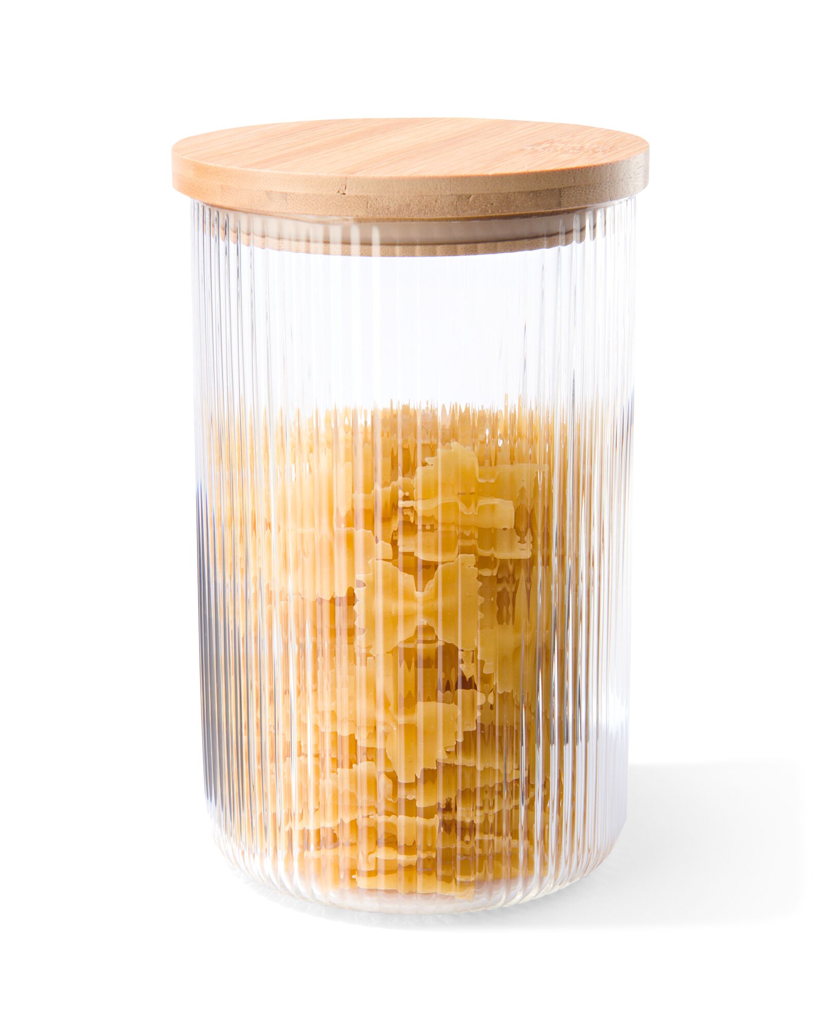 voorraadpot glas 1.7L gestreept - 80850036 - HEMA