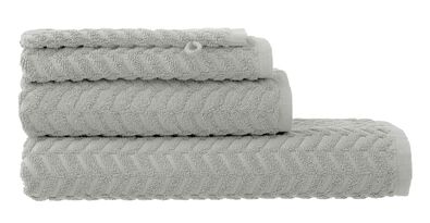 serviettes - qualité épaisse -  zigzag gris clair - 1000015146 - HEMA