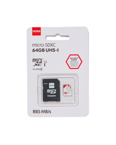 Carte m&eacute;moire micro SD 64 Go - 39520012 - HEMA