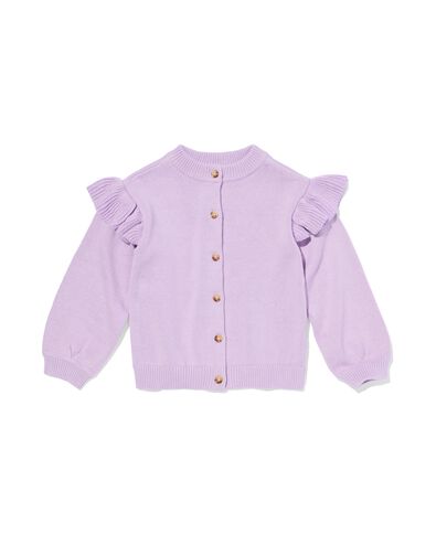 kindervest grofgebreid  lila lila - 30838006LILAC - HEMA