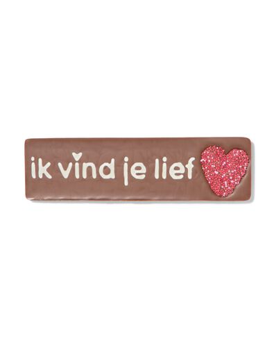 melkchocoladereep ik vind je lief 75gram - 10320001 - HEMA