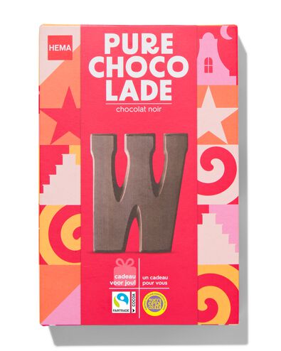lettre en chocolat noir W 140g - 24402123 - HEMA