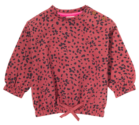 baby sweater met bloemen roze roze - 1000028588 - HEMA