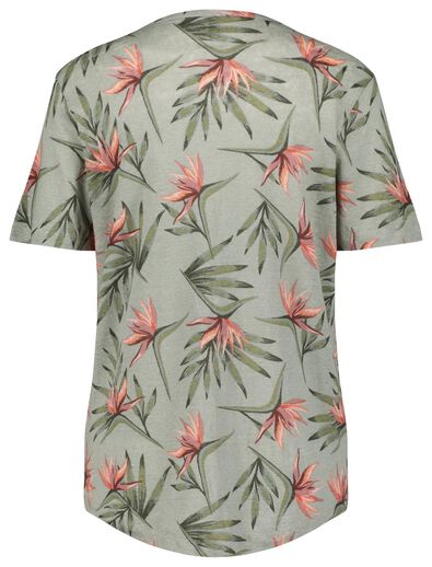 Damen-T-Shirt, Blumen, Leinen hellgrün - 1000024255 - HEMA