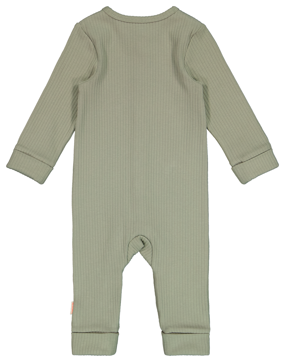 newborn meegroei jumpsuit rib met bamboe groen groen - 1000028735 - HEMA