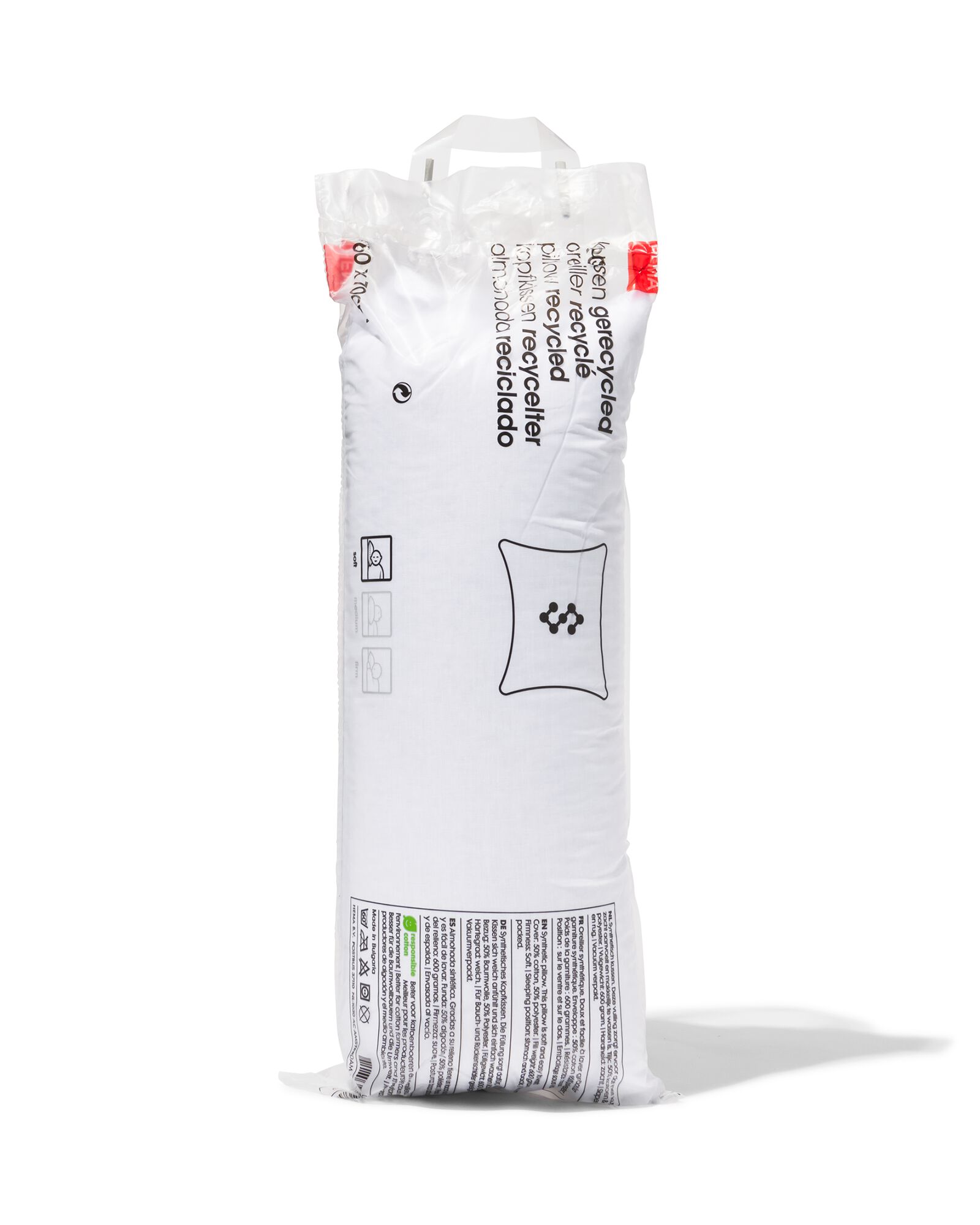 oreiller - PET recycl&eacute; 60x70 - doux - 5500097 - HEMA