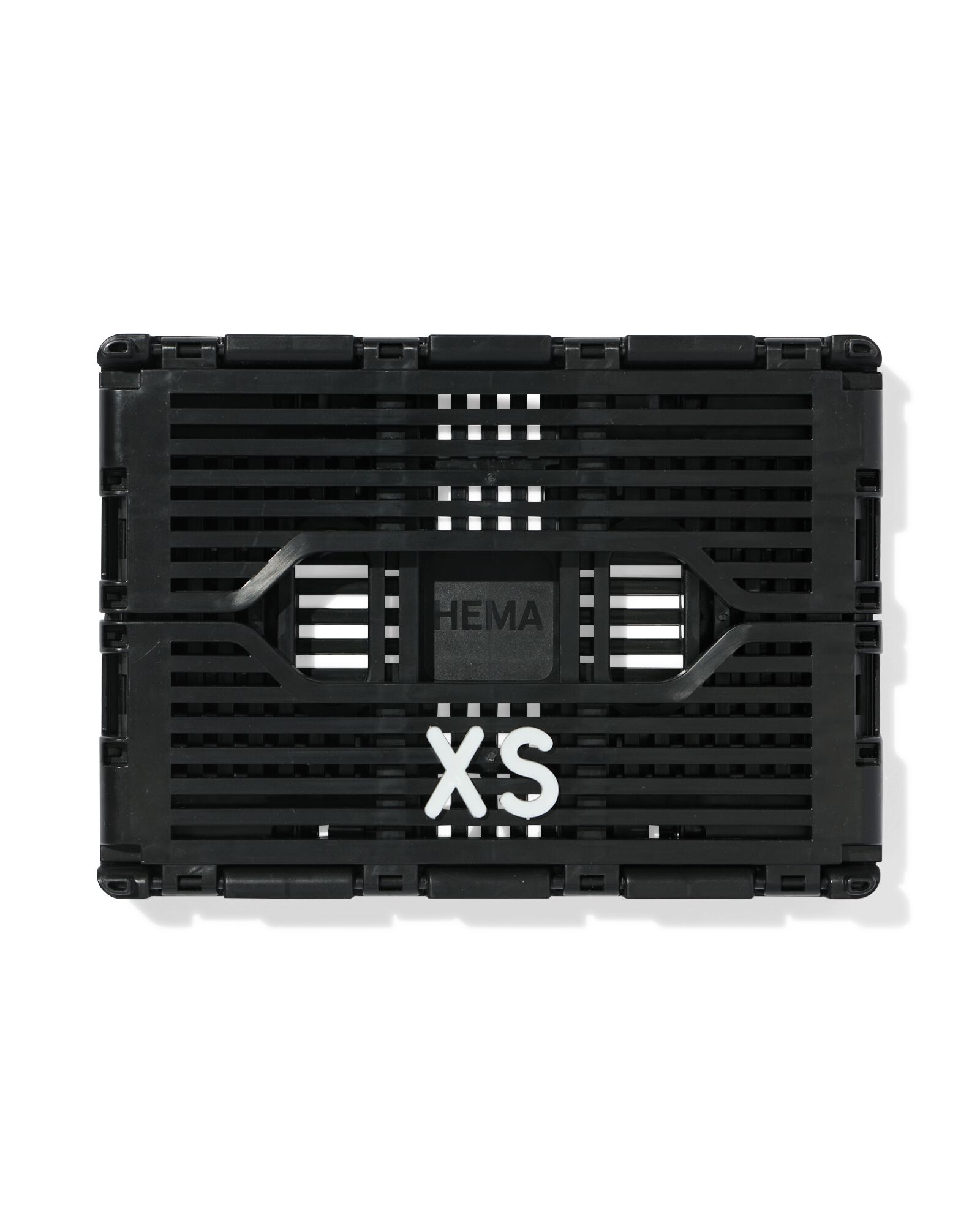 caisse pliable &agrave; lettres recycl&eacute;e XS noire - 39800028 - HEMA