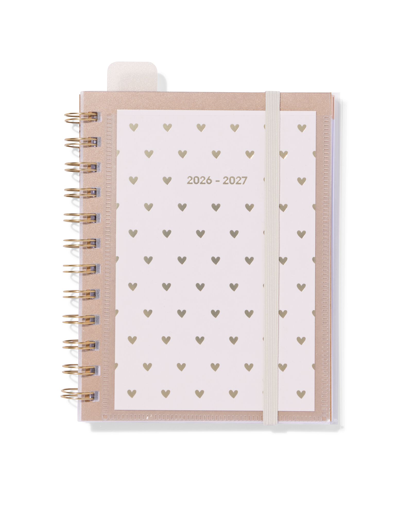 agenda scolaire avec insert 2026-2027 10x15cm c&oelig;urs  - 14505659 - HEMA