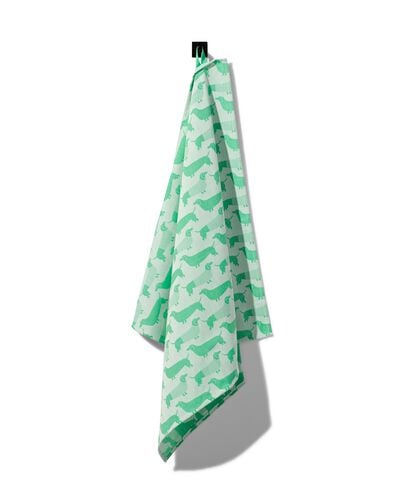 torchon 65x65 coton vert - 5450034 - HEMA