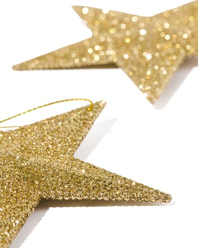 glitter ster goud - 4 stuks - 25110265 - HEMA