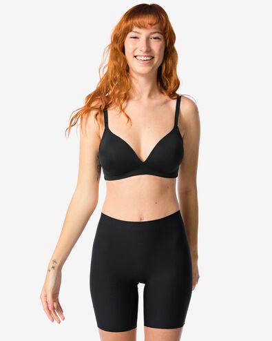 medium corrigerende biker hoge taille zwart zwart - 1000002409 - HEMA