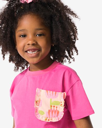 Kinderbekleidungsset Jersey, Blumen dunkelrosa dunkelrosa - 30848004DARKPINK - HEMA