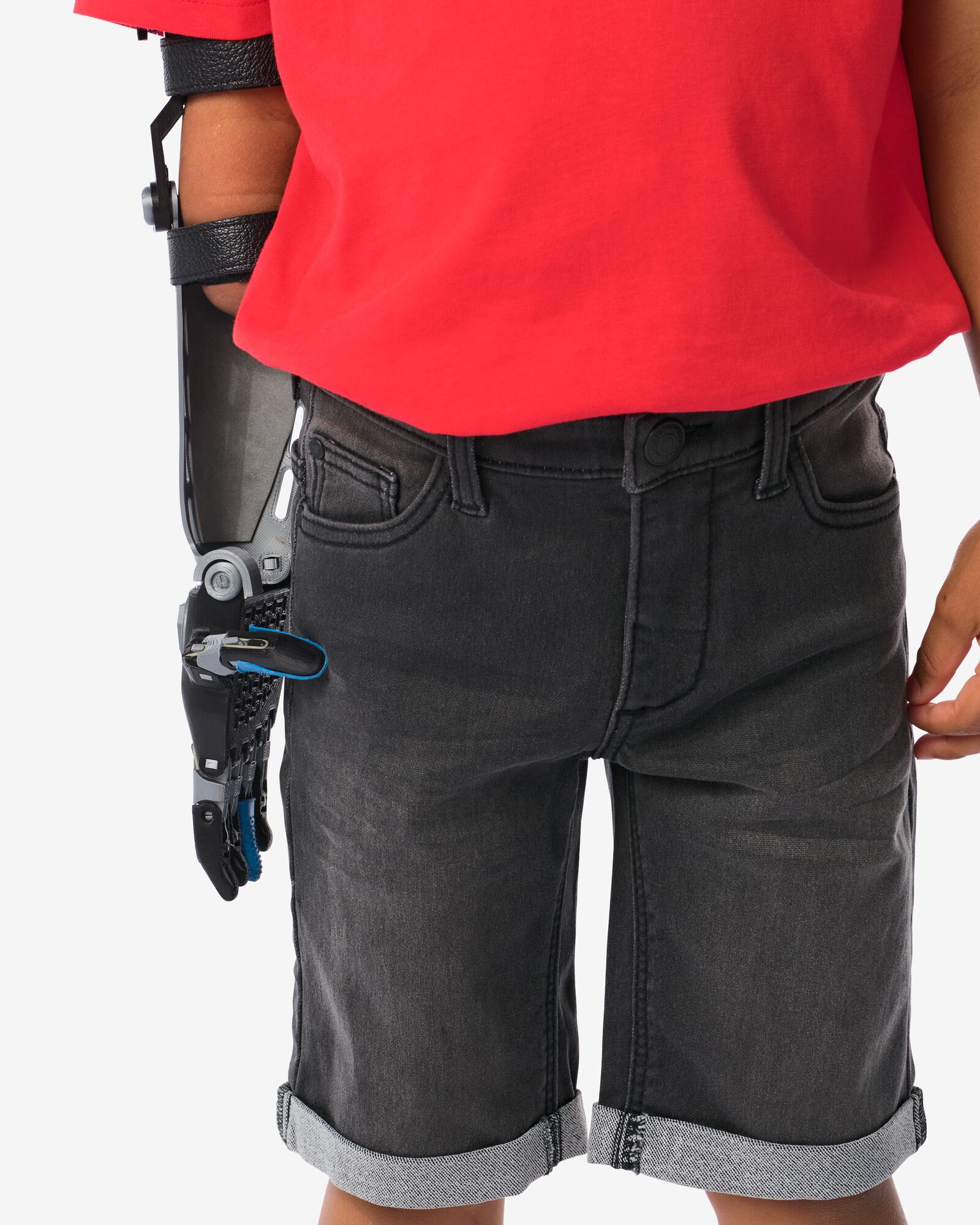 kurze Kinder-Jogdenim schwarz schwarz - 1000023205 - HEMA