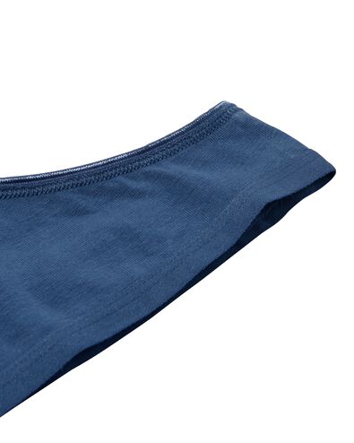 2 strings femme taille haute coton stretch bleu bleu - 1000030301 - HEMA