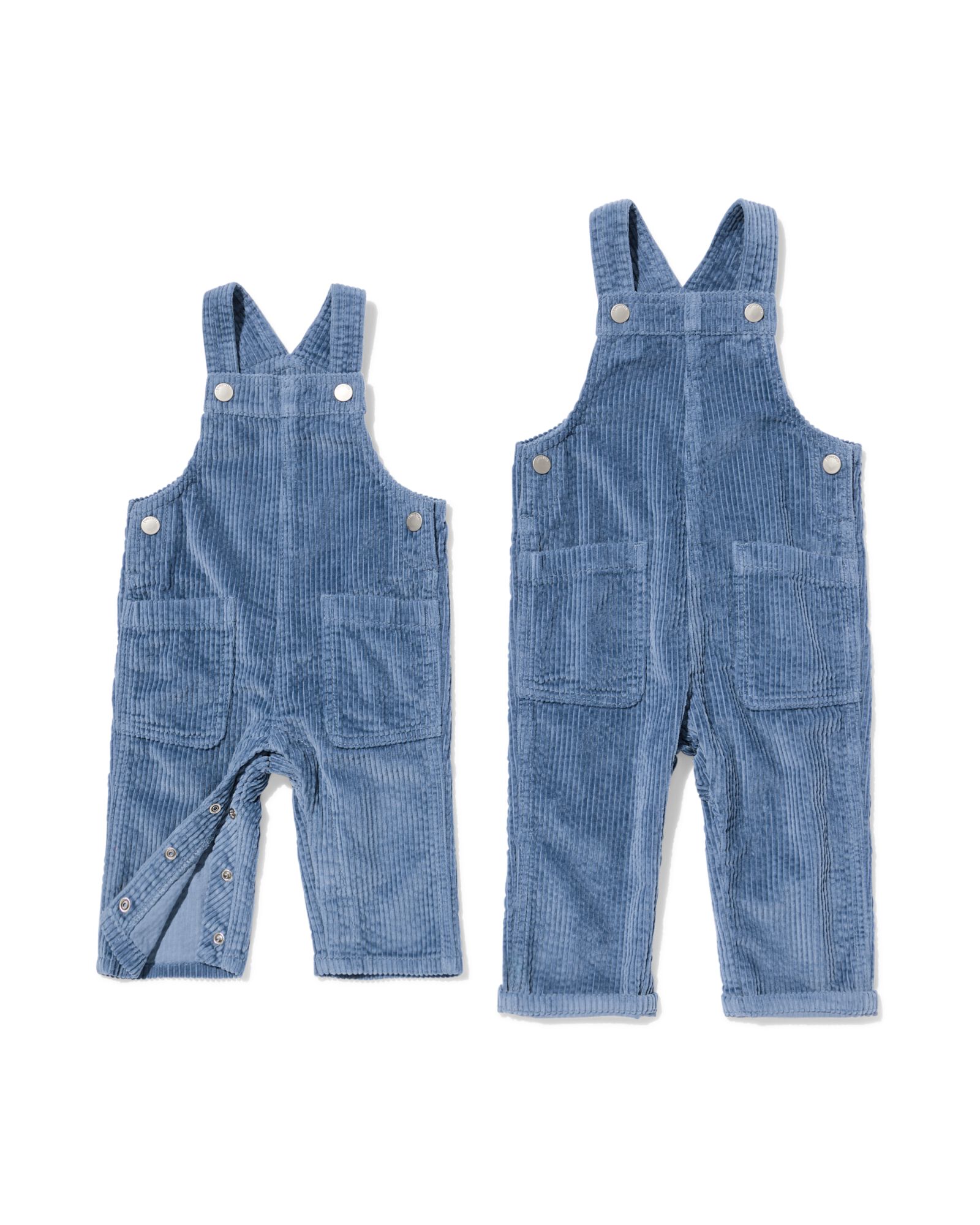 combinaison bébé en velours côtelé bleu bleu - 33167470BLUE - HEMA