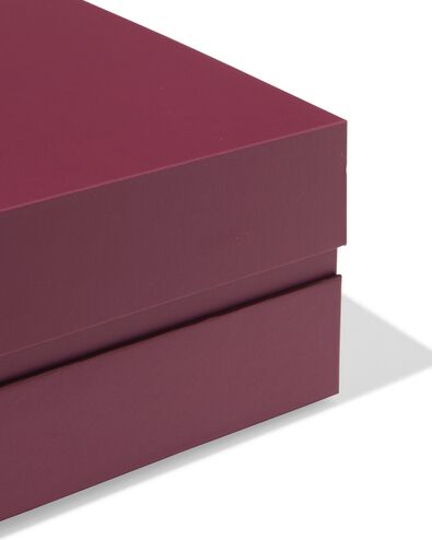 bo&icirc;te avec couvercle magn&eacute;tique carton A5 rouge fonc&eacute; - 39800040 - HEMA