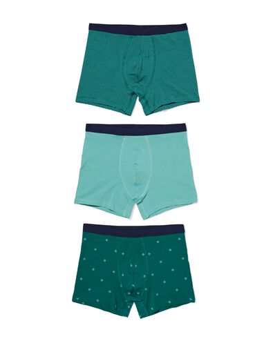 herenboxer strepen - 3 stuks groen groen - 19168300GREEN - HEMA