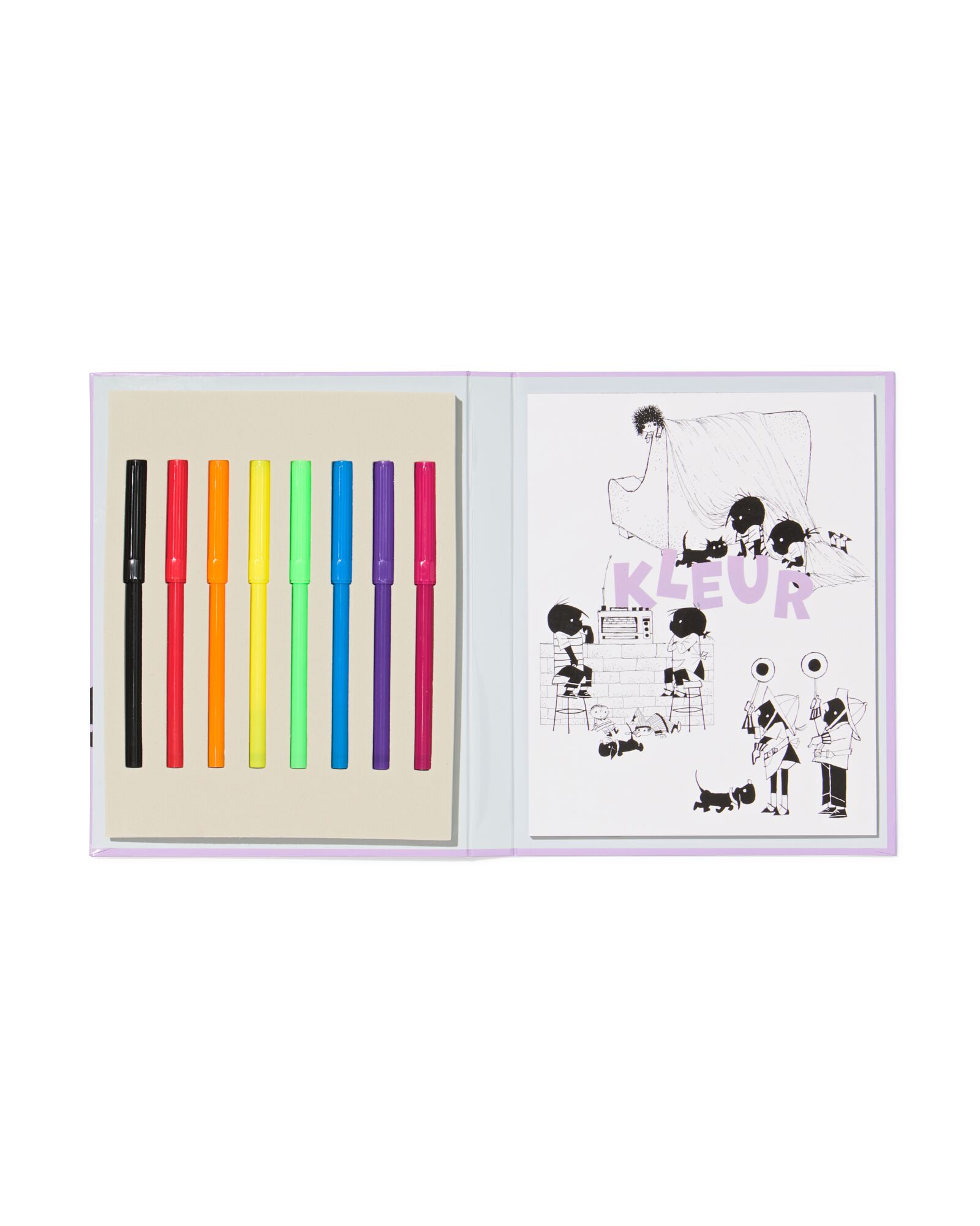 Livre de coloriage Takkie et Siepie avec 8 marqueurs  - 15900480 - HEMA