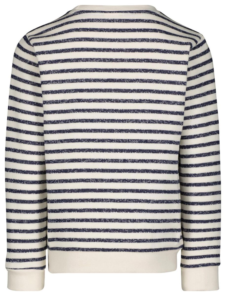 Kinder-Sweatshirt, Streifen dunkelblau dunkelblau - 1000029219 - HEMA