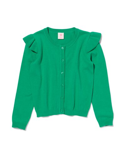 Kinder-Cardigan mit Rüsche grün grün - 30835151GREEN - HEMA