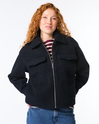 damesjas Jazzy  donkerblauw donkerblauw - 36203630DARKBLUE - HEMA