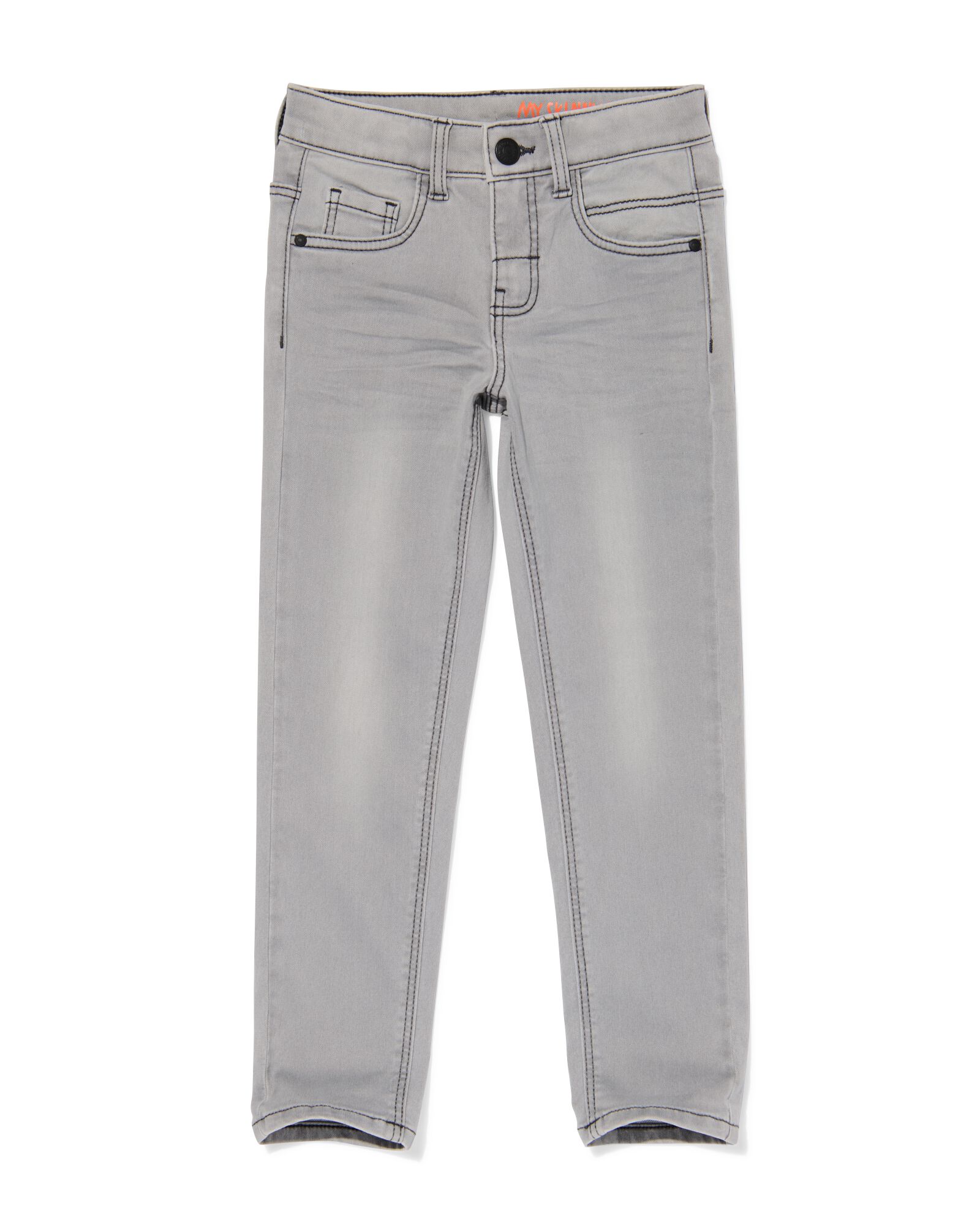 kinder broek jogdenim skinny fit grijs grijs - 1000028292 - HEMA
