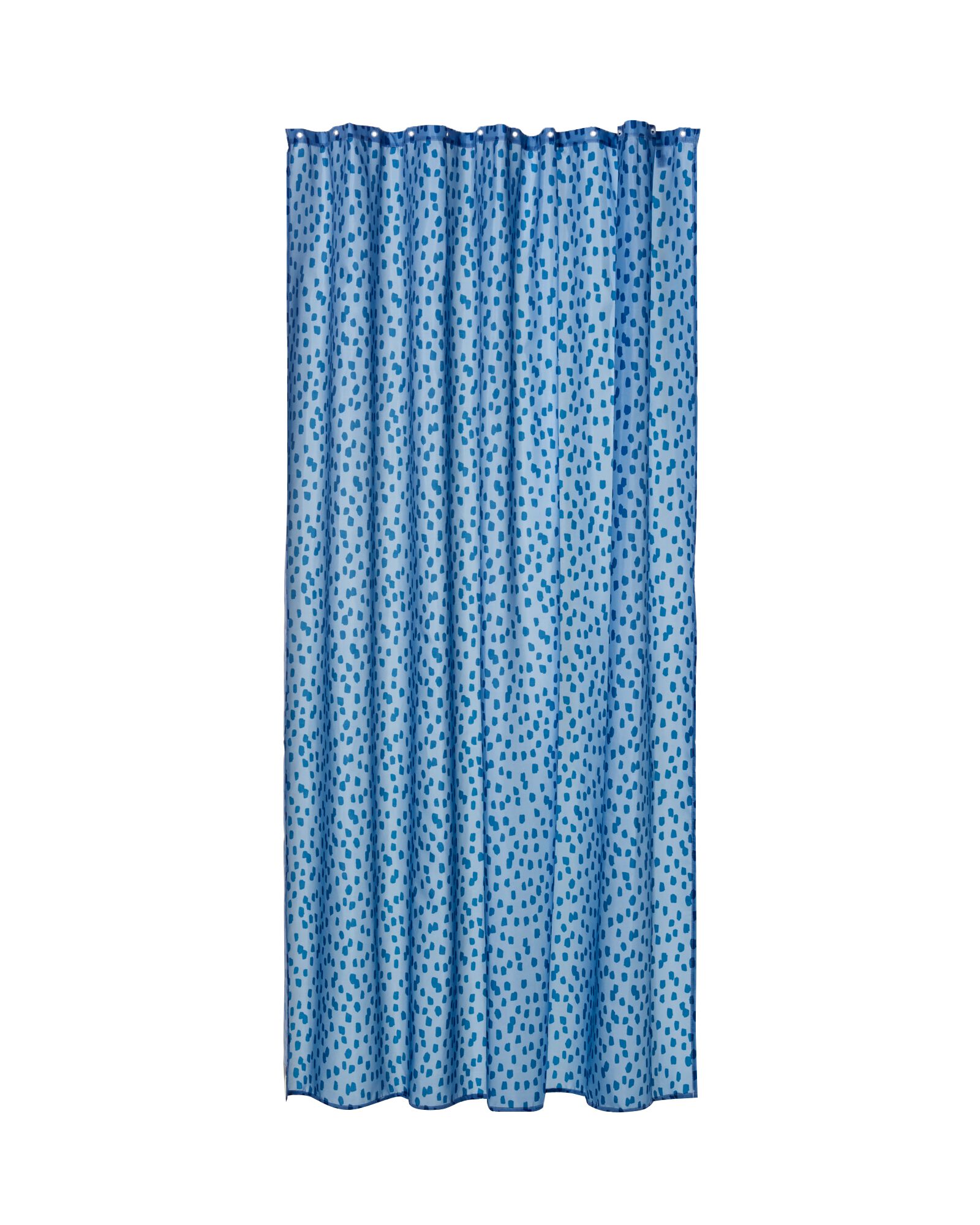 hema rideau de douche 180x200 polyester recyclé gouttes (bleu)