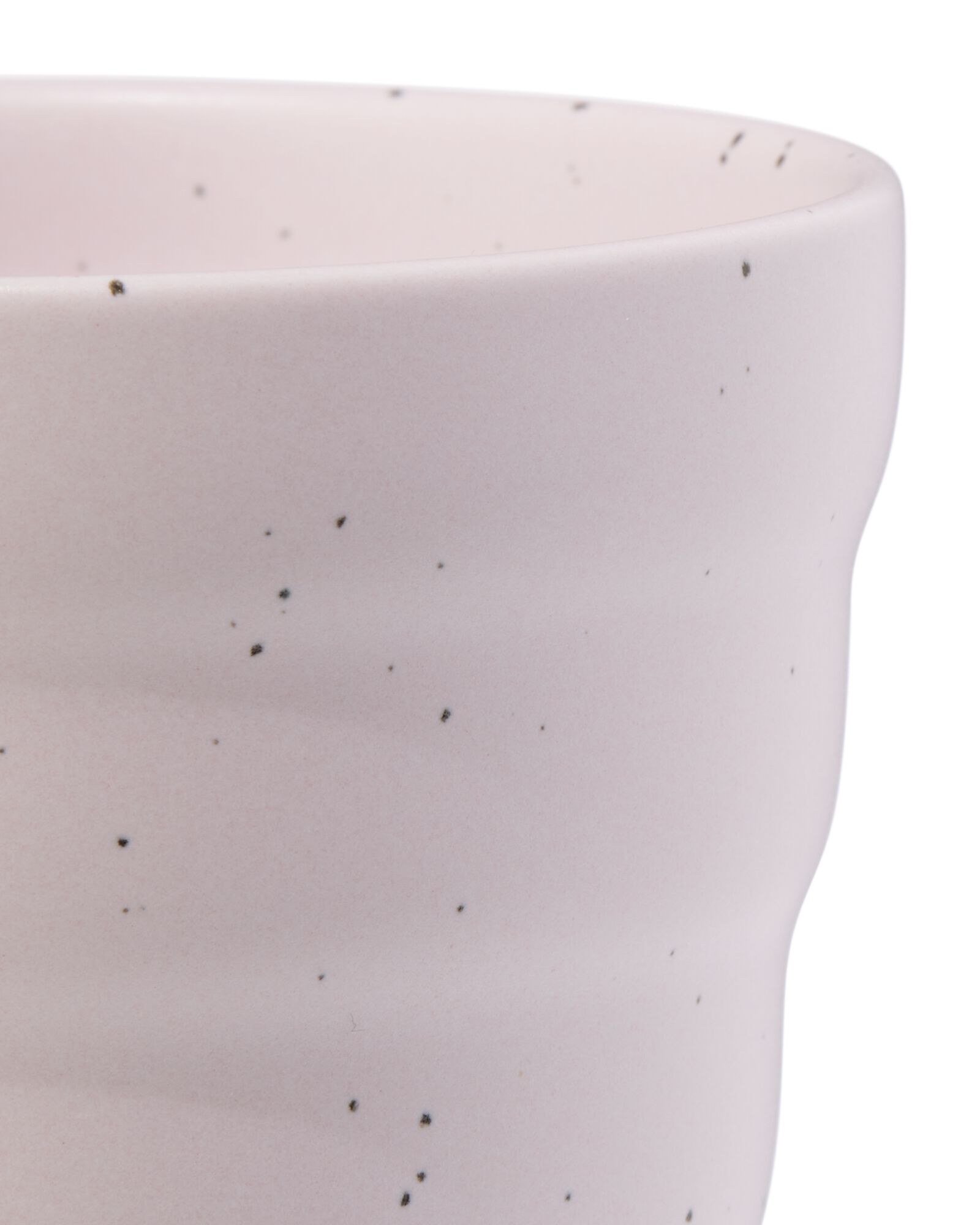 mug 200 ml fa&iuml;ence nervur&eacute; mouchet&eacute; rose - 80660360 - HEMA