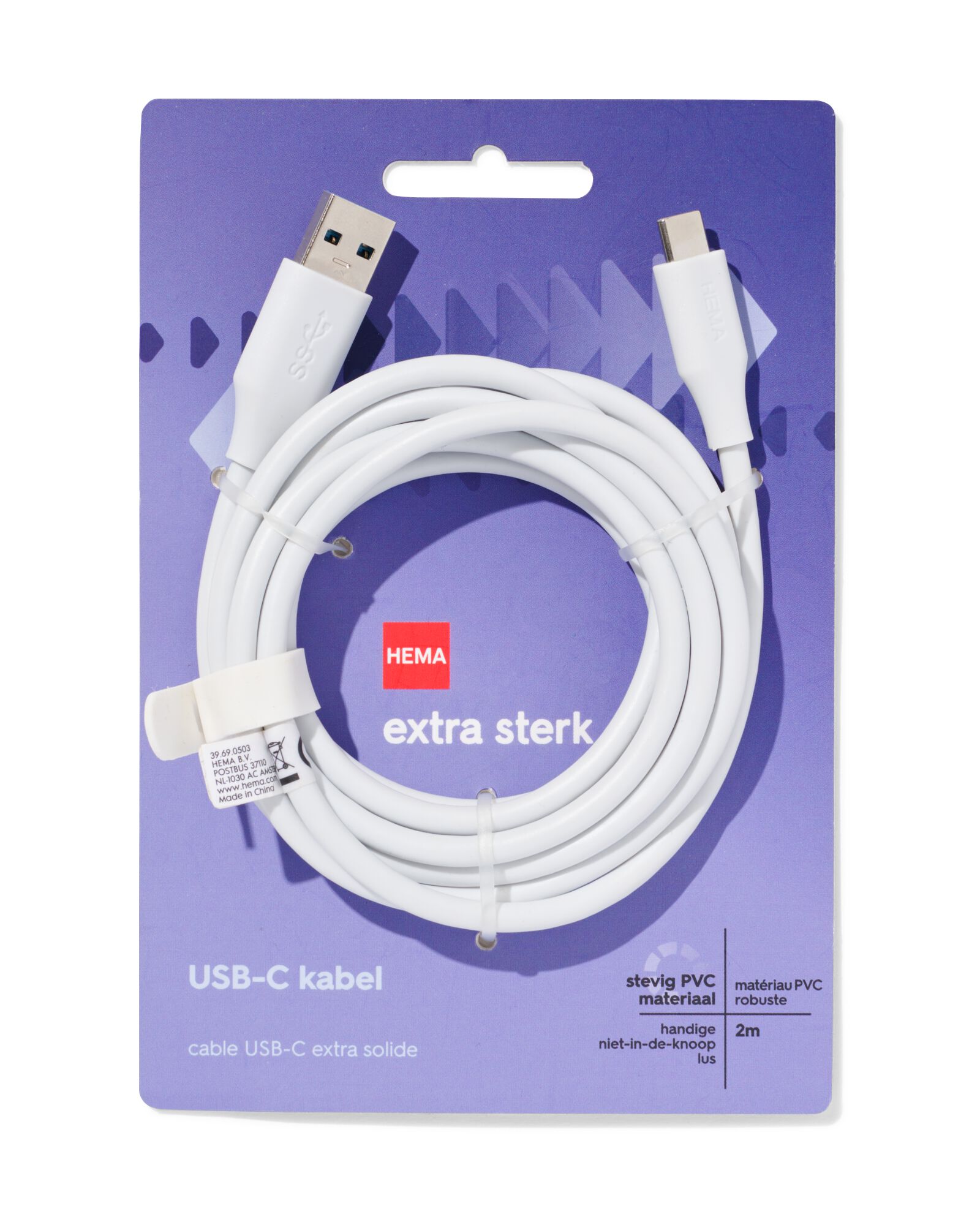 USB 3.0 laadkabel type C 2m - 39690503 - HEMA