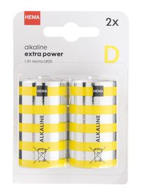 2er-Pack D-Batterien, Alkaline - 41290262 - HEMA