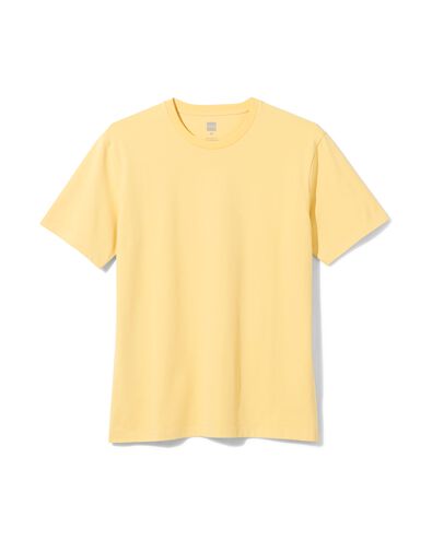 t-shirt homme relaxed fit jaune L - 2115446 - HEMA
