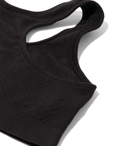 haut de sport sans coutures - support l&eacute;ger noir - 1000002450 - HEMA
