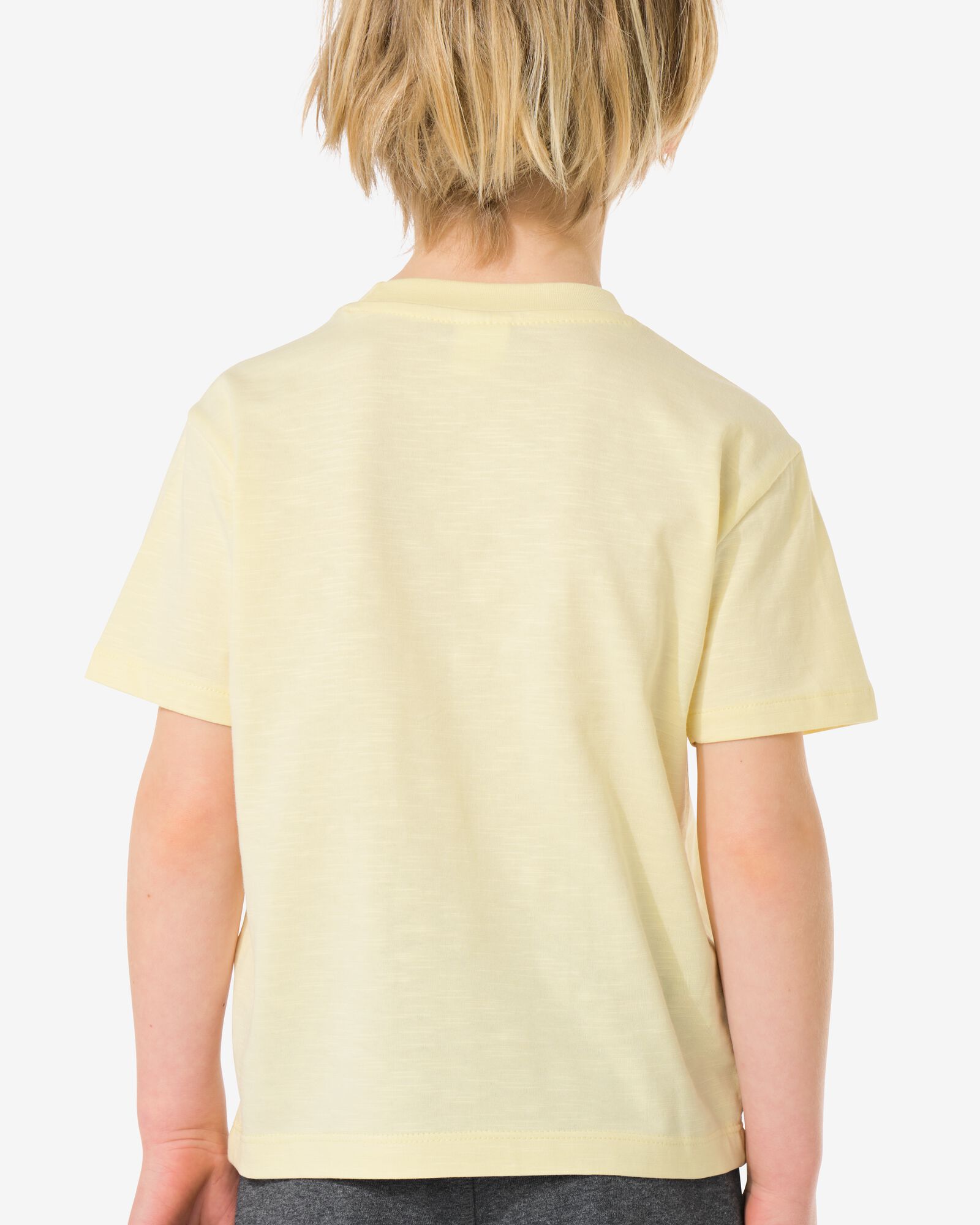 kinder T-shirt vissen lichtgeel lichtgeel - 30718102LIGHTYELLOW - HEMA